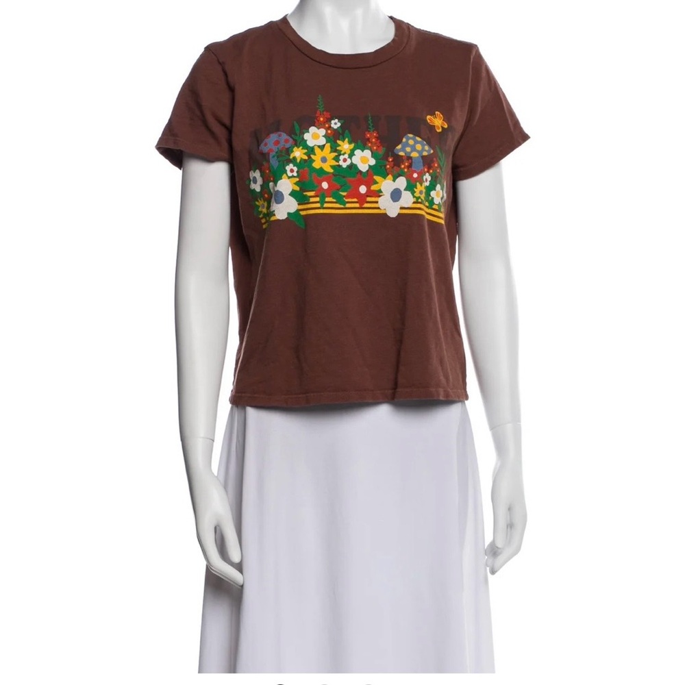 MOTHER SUPERIOR Brown Floral Graphic Tee